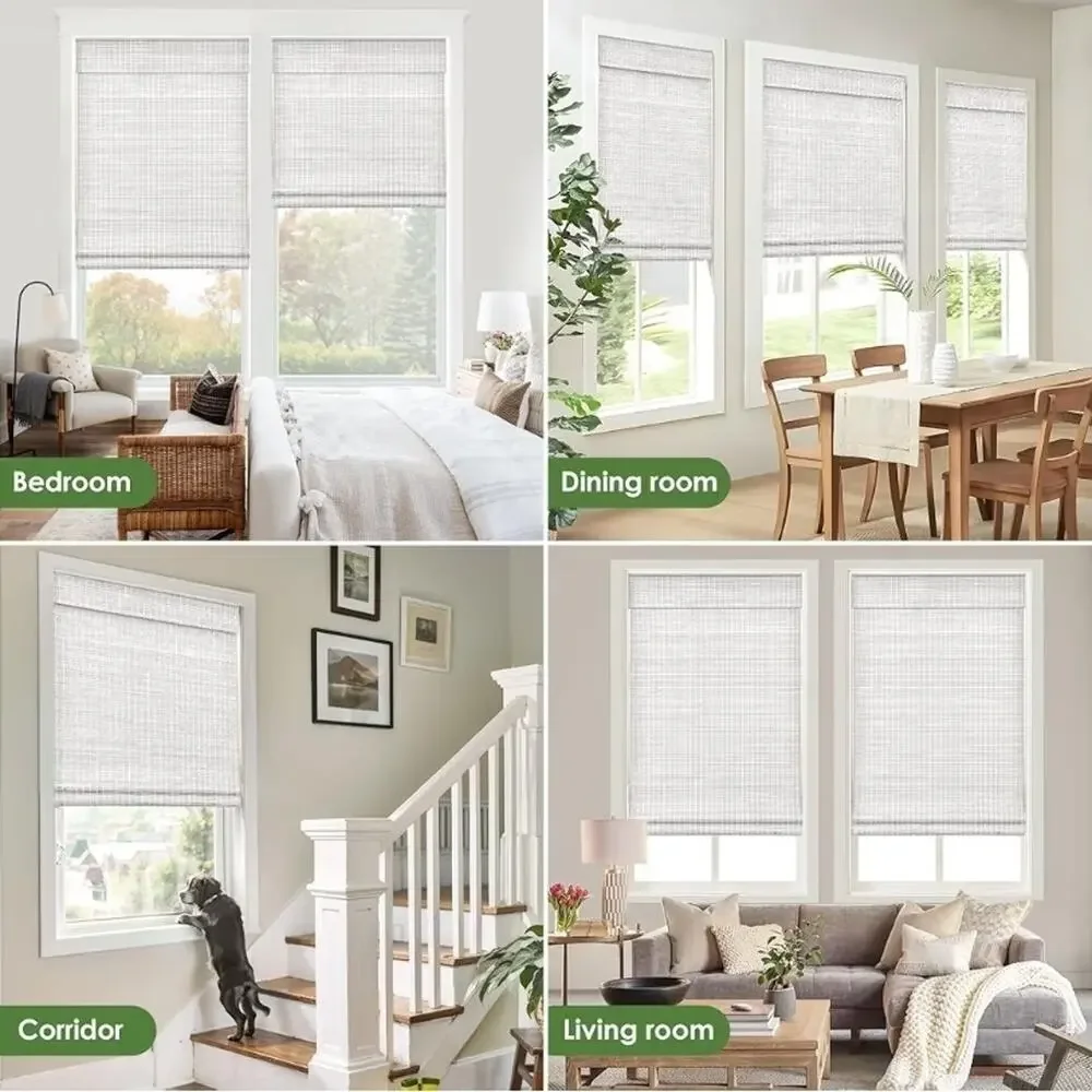 LazBlinds Cordless Bamboo Roman Shade 42.5